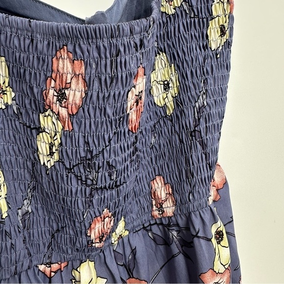 BOG Collection Bustier Romper Blue Floral Summer Time Fun Women's Size Large NWT - Picture 7 of 9